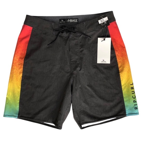 Rip Curl Mirage Owen Double Stitch Black Multicolor Board Shorts 30 - Picture 1 of 14
